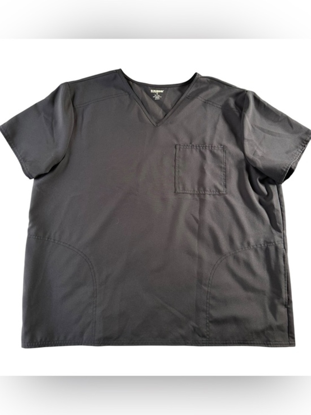 Scrubstar Black V-Neck Short Sleeve Medical Scrub Top 2XL